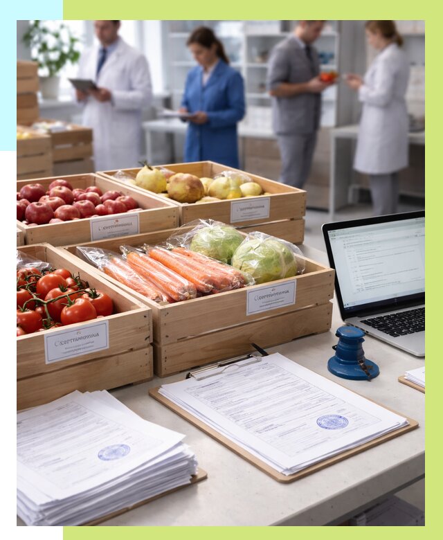 Сертификация овощей и фруктов в Кропоткине от 9230 р. | Алешин-Крп