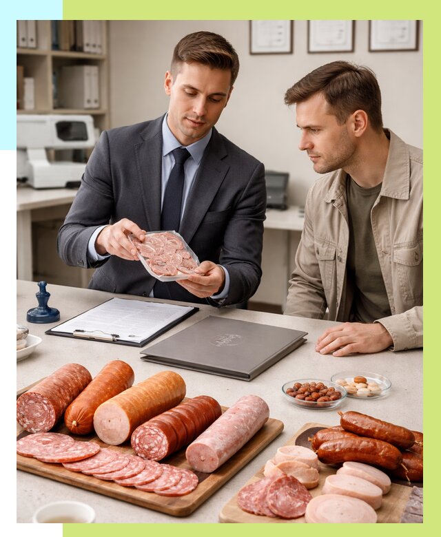 Сертификация колбасных изделий в Кропоткине от 8144 р. | Алешин-Крп