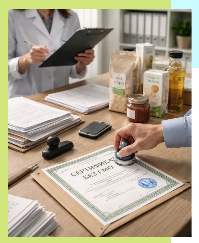 Получение сертификата Без ГМО для продукции в Кропоткине